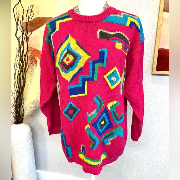 Vintage Petite Sophisticate Retro Pattern Sweater - Picture 8 of 10